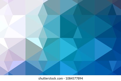 Light BLUE vector polygon abstract backdrop. Colorful illustration in polygonal style with gradient. The template for cell phone's backgrounds.