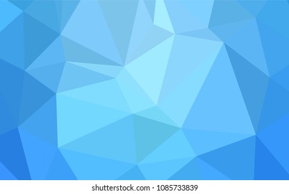 Light BLUE vector polygon abstract background. Shining polygonal illustration, which consist of triangles. Triangular pattern for your business design.