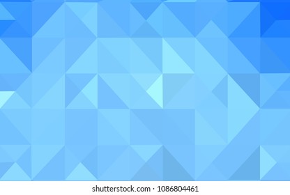 Light BLUE vector polygon abstract layout. Colorful illustration in polygonal style with gradient. The template for cell phone's backgrounds.