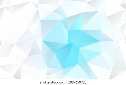 Light BLUE vector polygon abstract template. Creative geometric illustration in Origami style with gradient. A new texture for your design.