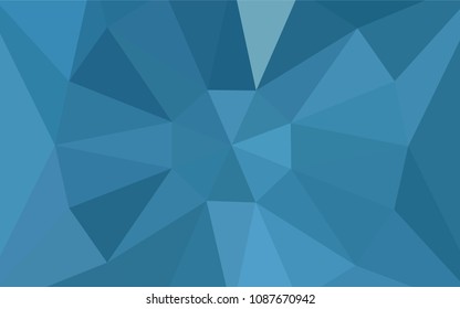 Light BLUE vector polygon abstract layout with a gem in a centre. Illustration in abstract style with triangles. A completely new design for your leaflet.