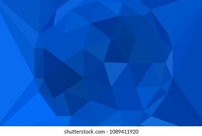 Light BLUE vector polygon abstract background with a gem in a centre. Polygonal abstract illustration with gradient. Triangular pattern for your design.