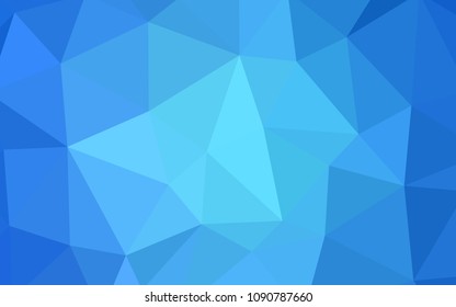 Light BLUE vector polygon abstract background. Polygonal abstract illustration with gradient. Polygonal design for your web site.