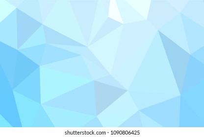 Light BLUE vector polygon abstract backdrop. Glitter abstract illustration with an elegant design. A new texture for your design.