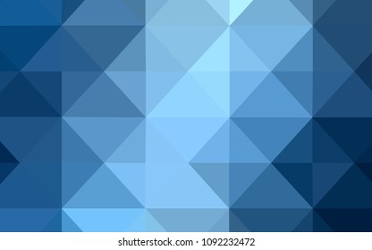 Light BLUE vector polygon abstract layout. Creative illustration in halftone style with triangles. New template for your brand book.