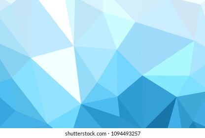 Light BLUE vector polygon abstract layout. Colorful illustration in abstract style with triangles. Completely new template for your banner.