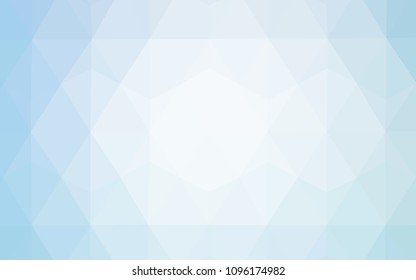 Light BLUE vector polygon abstract backdrop. Shining polygonal illustration, which consist of triangles. Best triangular design for your business.