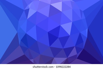 Light BLUE vector polygon abstract background with a gem in a centre. Polygonal illustration, which consists of triangles. Polygonal design for your web site.