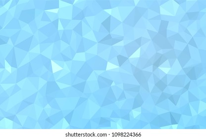 Light BLUE vector polygon abstract backdrop. Geometric illustration in Origami style with gradient.  A new texture for your web site.