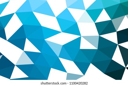 Light BLUE vector polygon abstract polygon abstract. A completely new color illustration in a vague style. The best triangular design for your business.