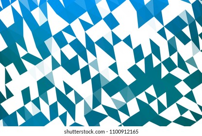 Light BLUE vector polygon abstract pattern. A sample with polygonal shapes. Brand new style for your business design.