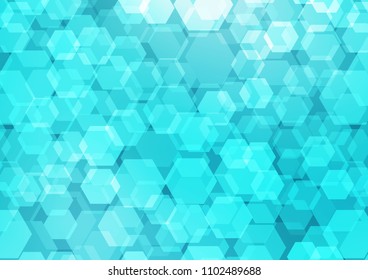 Light BLUE vector polygon abstract background. Creative illustration in halftone style with gradient. The completely new template can be used for your brand book.