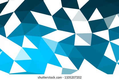 Light BLUE vector polygon abstract polygon abstract. A completely new color illustration in a vague style. The elegant pattern can be used as part of a brand book.