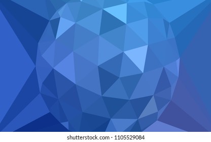 Light BLUE vector polygon abstract background with a gem in a centre. Polygonal abstract illustration with gradient. Polygonal design for your web site.