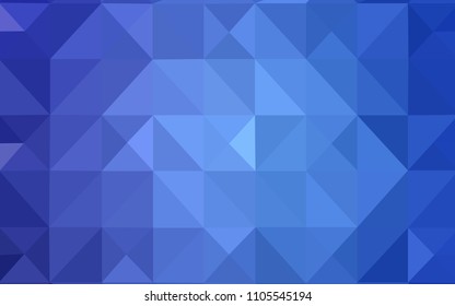 Light BLUE vector polygon abstract layout. Shining colorful illustration with triangles. Triangular pattern for your business design.