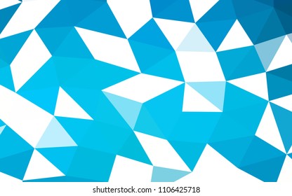 Light BLUE vector polygon abstract polygon abstract. Shining illustration, which consist of triangles. The template can be used as a background for cell phones.