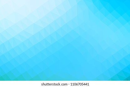 Light BLUE vector polygon abstract backdrop. Glitter abstract illustration with an elegant design. The elegant pattern can be used as part of a brand book.