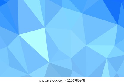 Light BLUE vector polygon abstract layout. Geometric illustration in Origami style with gradient.  Brand new design for your business.