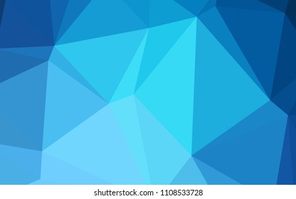 Light BLUE vector polygon abstract backdrop. Modern geometrical abstract illustration with gradient. Brand-new style for your business design.