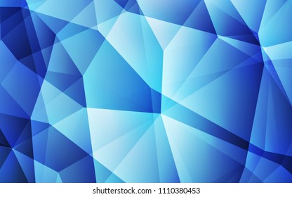 Light BLUE vector polygon abstract backdrop. A completely new color illustration in a polygonal style. Brand new style for your business design.