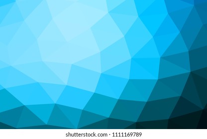 Light BLUE vector polygon abstract polygon abstract. Shining colored illustration in a Brand new style. Triangular pattern for your business design.