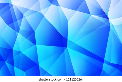 Light BLUE vector polygon abstract layout. Modern abstract illustration with triangles. A completely new design for your leaflet.
