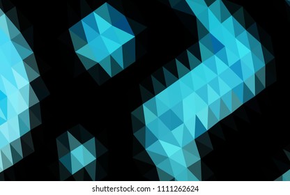 Light BLUE vector polygon abstract backdrop. Triangular geometric sample with gradient.  A completely new template for your business design.