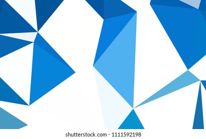 Light BLUE vector polygon abstract background. A completely new color illustration in a polygonal style. Textured pattern for your backgrounds.