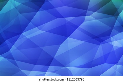 Light BLUE vector polygon abstract layout. Triangular geometric sample with gradient.  A new texture for your web site.