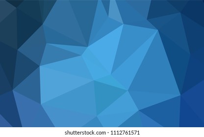 Light BLUE vector polygon abstract background. Colorful illustration in polygonal style with gradient. Triangular pattern for your business design.