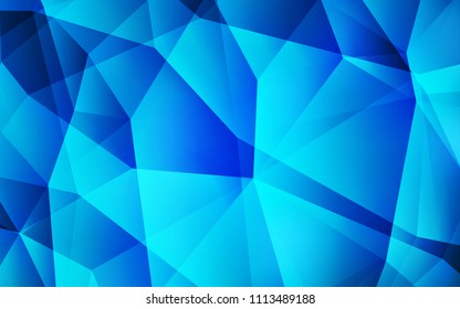 Light BLUE vector polygon abstract background. Elegant bright polygonal illustration with gradient. A completely new design for your leaflet.