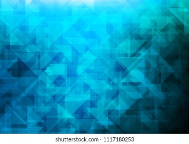Light BLUE vector polygon abstract polygon abstract. Colorful illustration in abstract style with gradient. The completely new template can be used for your brand book.