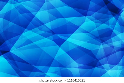 Light BLUE vector polygon abstract layout. Polygonal abstract illustration with gradient. Triangular pattern for your design.