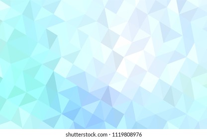 Light BLUE vector polygon abstract backdrop. Colorful abstract illustration with triangles. Completely new template for your banner.