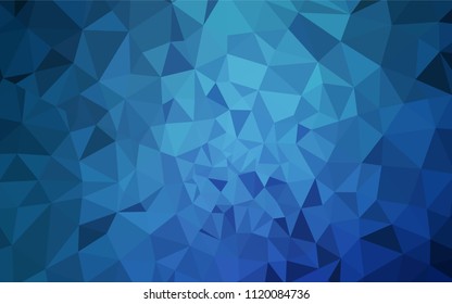 Light BLUE vector polygon abstract background. Creative geometric illustration in Origami style with gradient. Completely new template for your banner.
