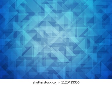Light BLUE vector polygon abstract backdrop. A vague abstract illustration with gradient. Triangular pattern for your business design.