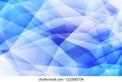 Light BLUE vector polygon abstract layout. A completely new color illustration in a polygonal style. Best triangular design for your business.