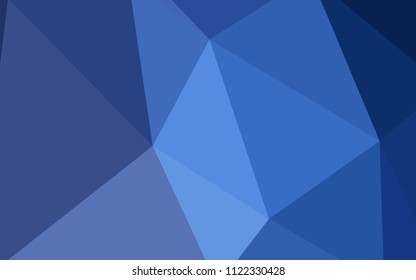 Light BLUE vector polygon abstract backdrop. Polygonal abstract illustration with gradient. Best triangular design for your business.