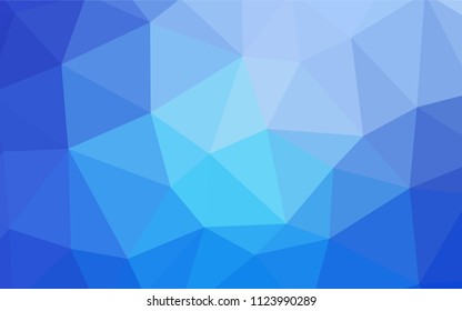 Light BLUE vector polygon abstract backdrop. A completely new color illustration in a polygonal style. Pattern for a brand book's backdrop.