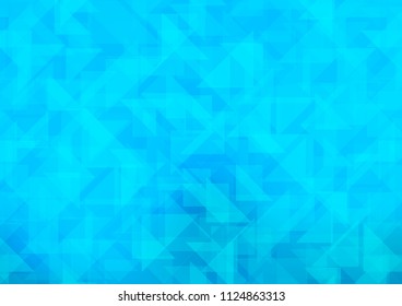 Light BLUE vector polygon abstract backdrop. A sample with polygonal shapes. The best triangular design for your business.