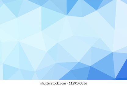 Light BLUE vector polygon abstract background. A completely new color illustration in a polygonal style. Completely new template for your banner.