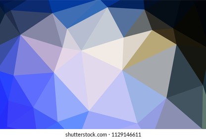 Light BLUE vector polygon abstract background. Shining polygonal illustration, which consist of triangles. Best triangular design for your business.