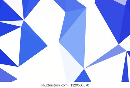 Light BLUE vector polygon abstract background. Triangular geometric sample with gradient.  Brand new style for your business design.