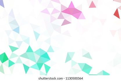 Light BLUE vector polygon abstract backdrop. Shining polygonal illustration, which consist of triangles. Brand new design for your business.