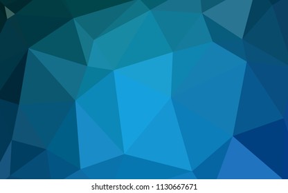 Light BLUE vector polygon abstract layout. Geometric illustration in Origami style with gradient.  Triangular pattern for your design.