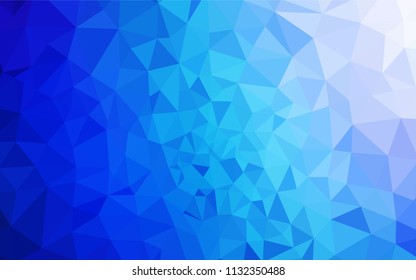 Light BLUE vector polygon abstract layout. Glitter abstract illustration with an elegant triangles. Best triangular design for your business.