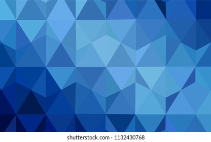 Light BLUE vector polygon abstract background. Geometric illustration in Origami style with gradient.  Best triangular design for your business.