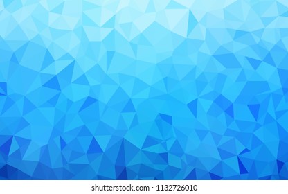 Light BLUE vector polygon abstract backdrop. A completely new color illustration in a polygonal style. A completely new design for your leaflet.