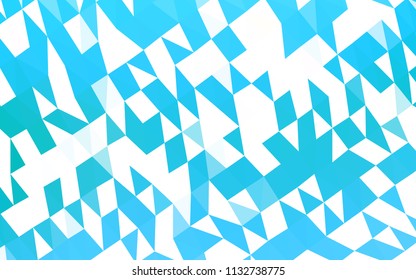 Light BLUE vector polygon abstract background. Shining illustration, which consist of triangles. The textured pattern can be used for background.