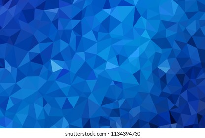 Light BLUE vector polygon abstract background. Shining polygonal illustration, which consist of triangles. Template for cell phone's backgrounds.